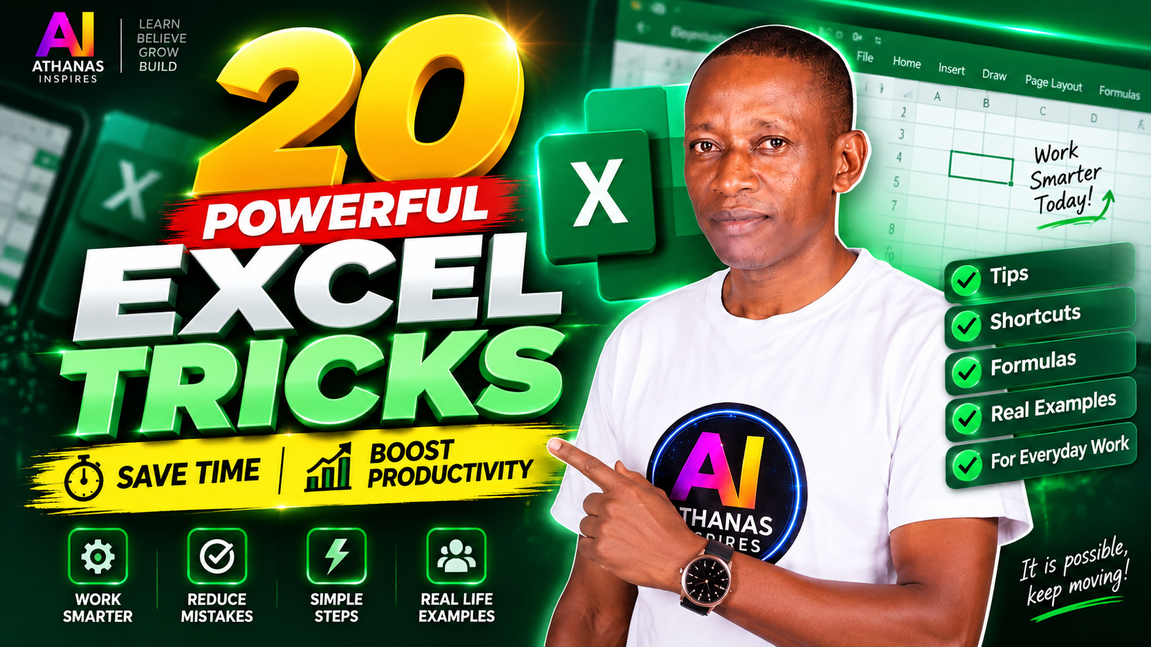 20 Powerful Excel Tricks masterclass thumbnail